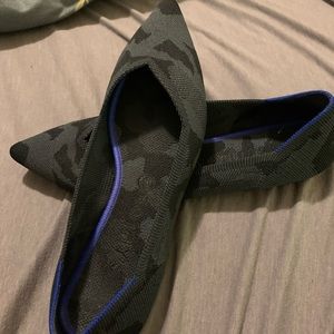 Rothy’s Pointed Toe Camouflage Slip-Ons (Worn Once).